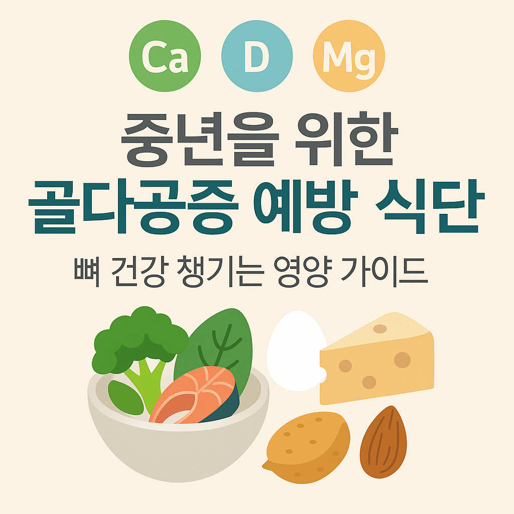 중년을 위한 골다공증 예방 식단! 뼈 건강 챙기는 영양 가이드