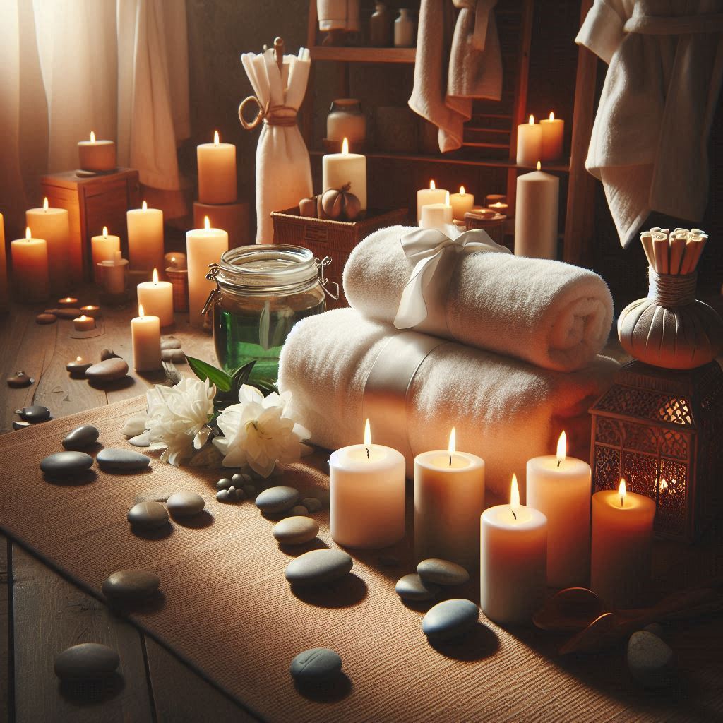 피부,체형관리 샵 배경