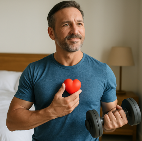 가벼운 운동 중인 남성