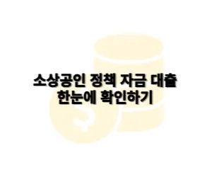 소상공인정책자금대출