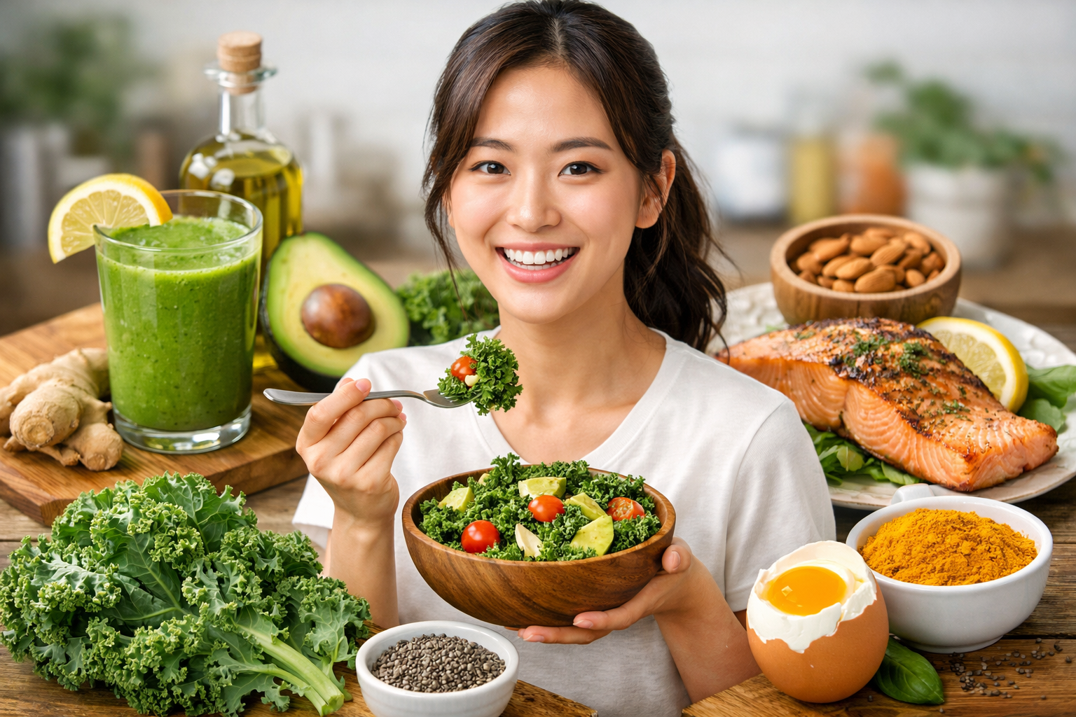 케일 궁합 음식