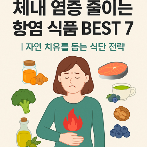 체내 염증 줄이는 항염 식품 BEST 7 | 자연 치유를 돕는 식단 전략