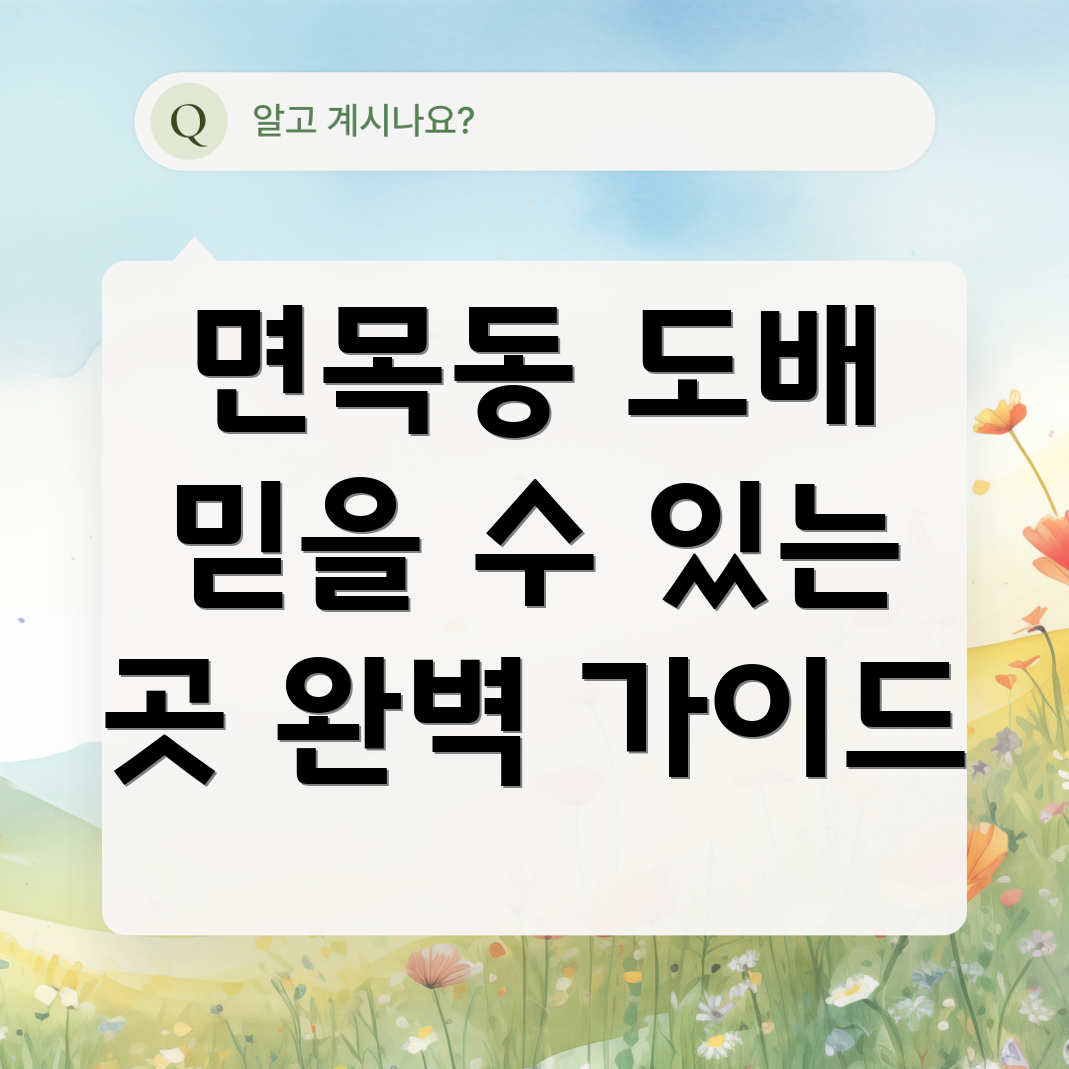 면목본동 도배