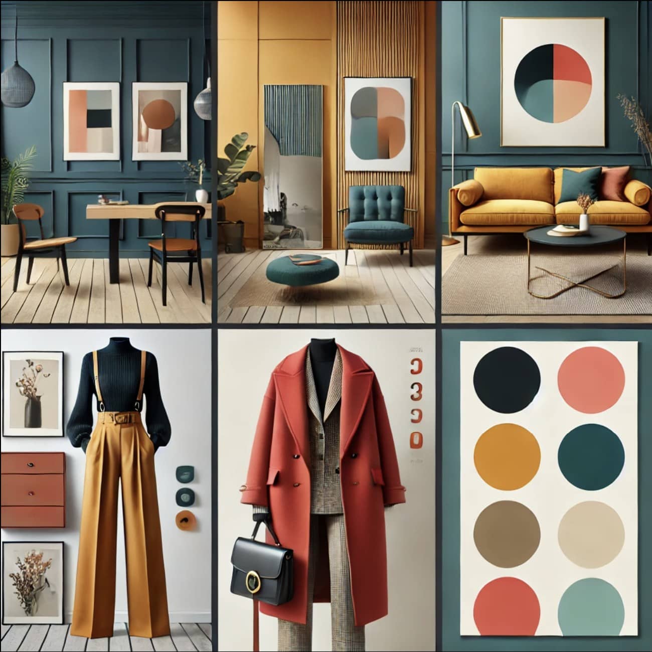 트리콜로 배색의 예시