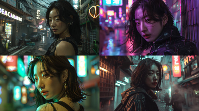 사이버펑크 변형 이미지