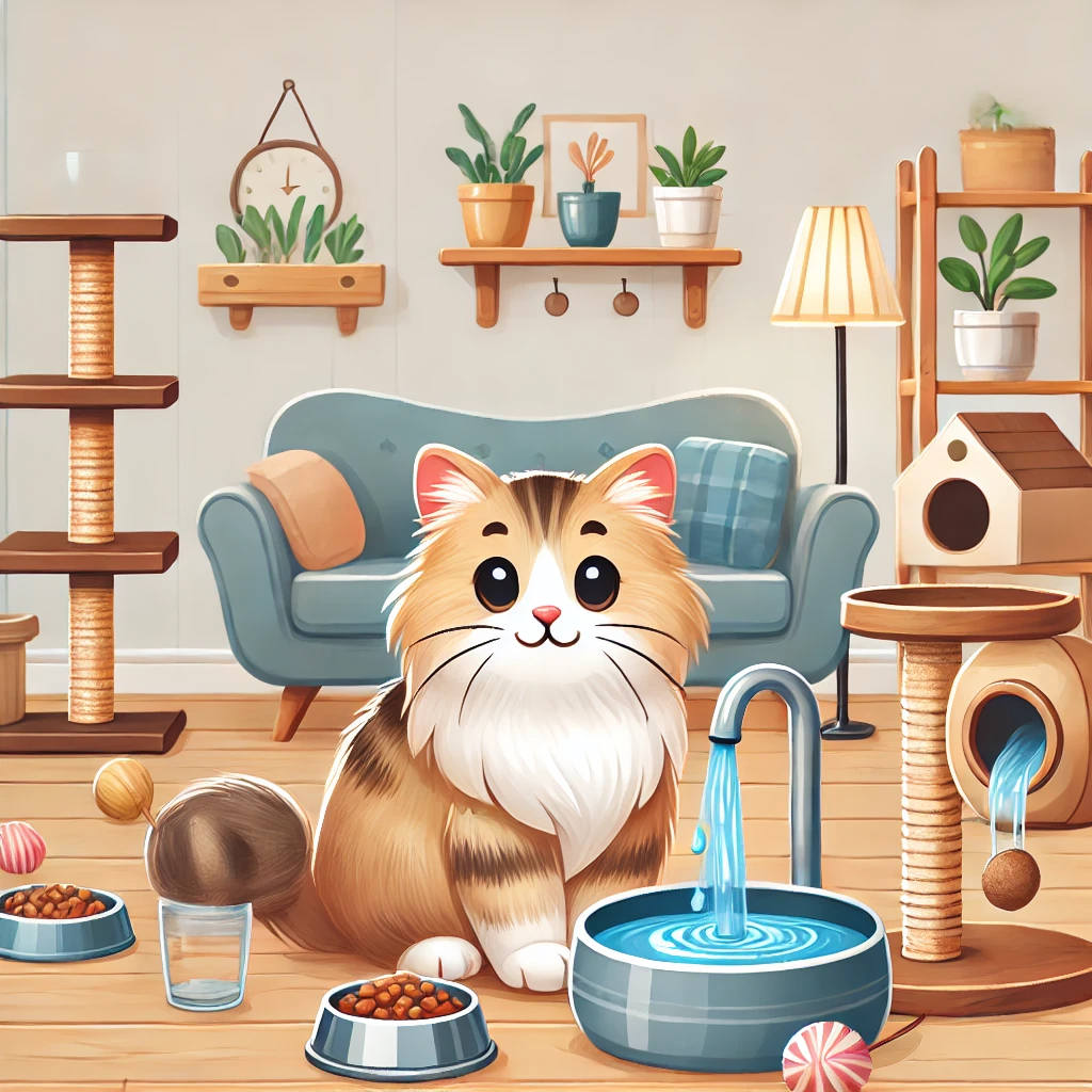 반려묘 키우기 노령 고양이 건강 관리 시 꼭 알아야 할 팁 - 수분 섭취 증가, 운동과 자극 제공