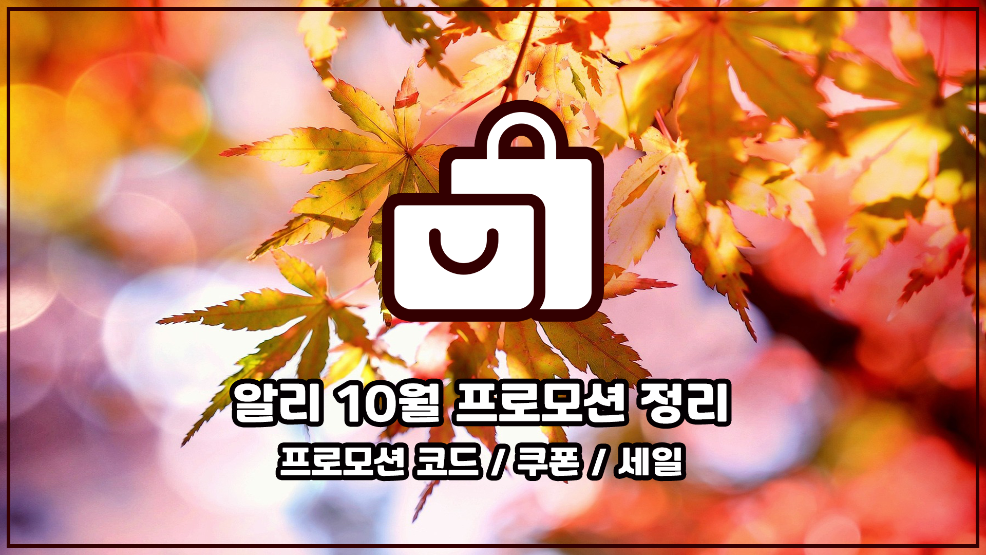 알리 10월 프로모션 정리