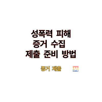 성폭력 피해 증거 수집 제출 준비 방법