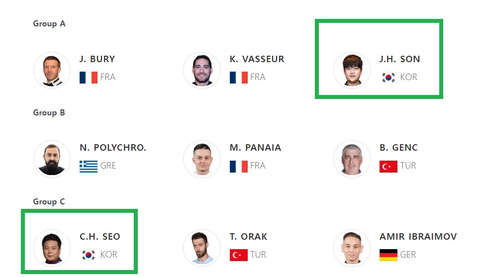 앙카라 세게 3쿠션 당구 월드컵 Q라운드 - 손준혁, 서창원 경기결과