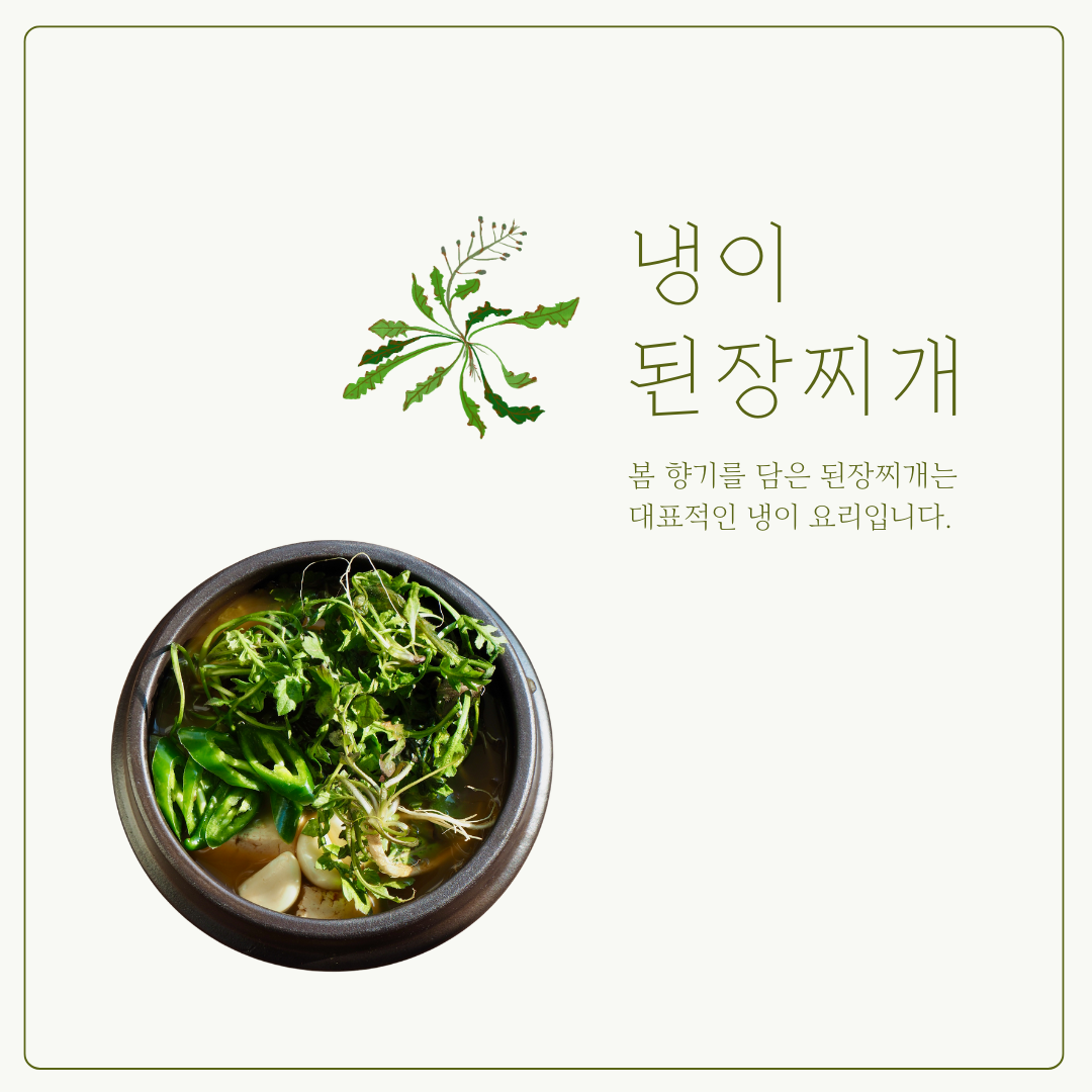 냉이 된장찌개 이미지