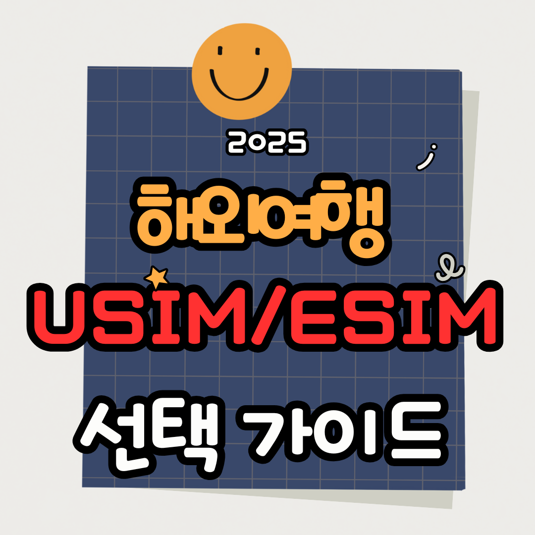 해외여행 USIM과 ESIM 선택 가이드 2025