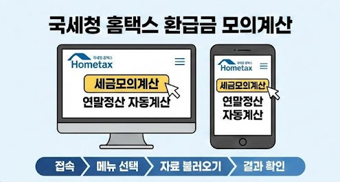 홈택스 환급금 모의계산