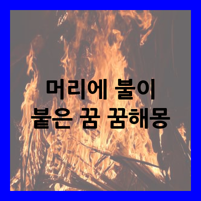 머리에 불이 붙은 꿈 꿈해몽