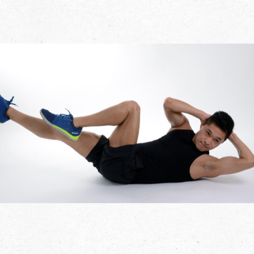 복근 운동 크런치 자세