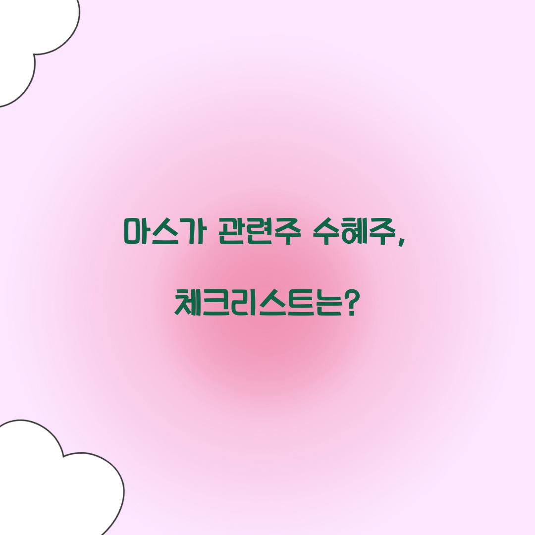 마스가 관련주 수혜주