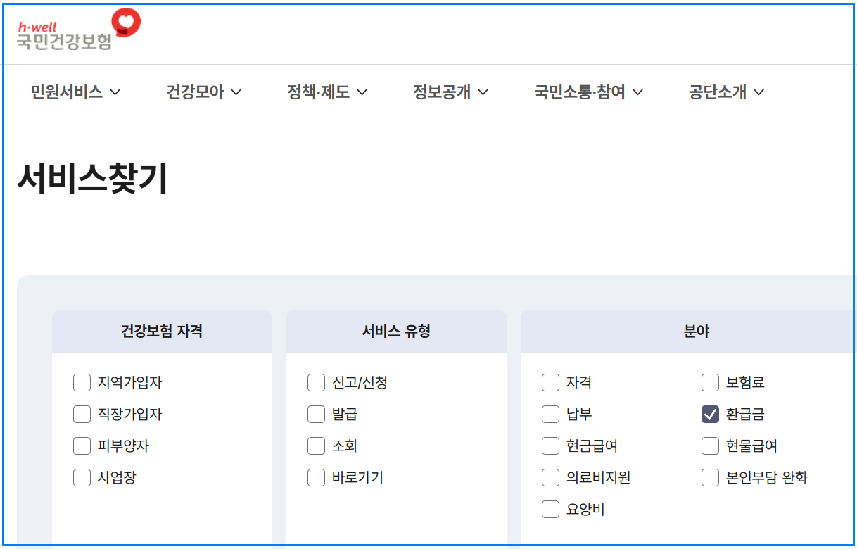 본인부담상한제 기준 환급신청 방법