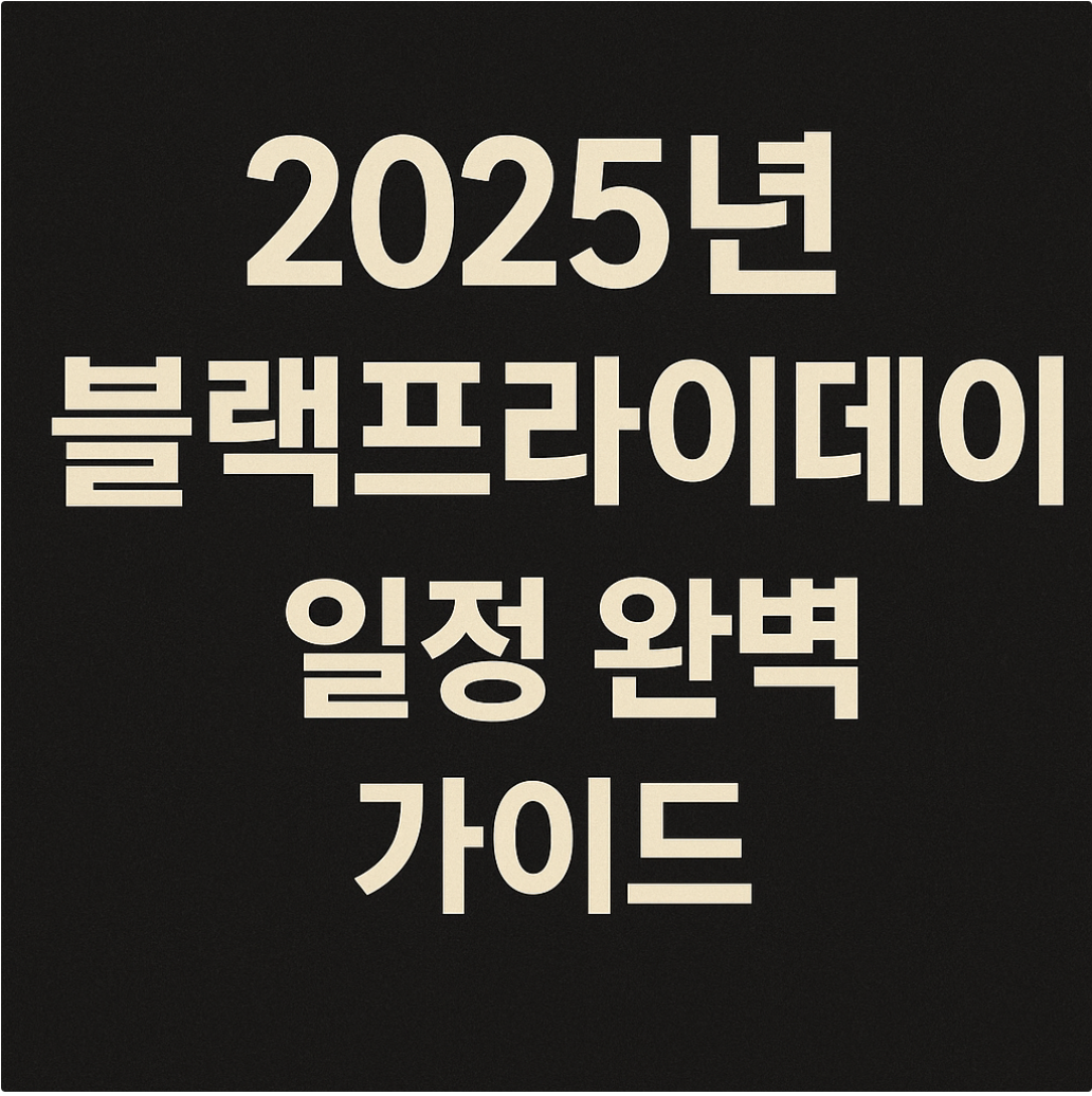 블랙브라이데이 일정 등 완벽가이드 썸네일