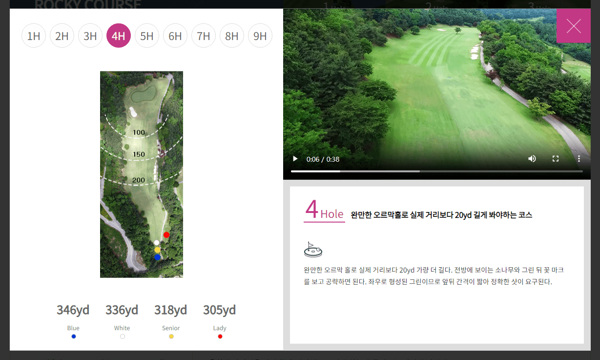 뉴스프링빌 컨트리클럽 록키코스 4