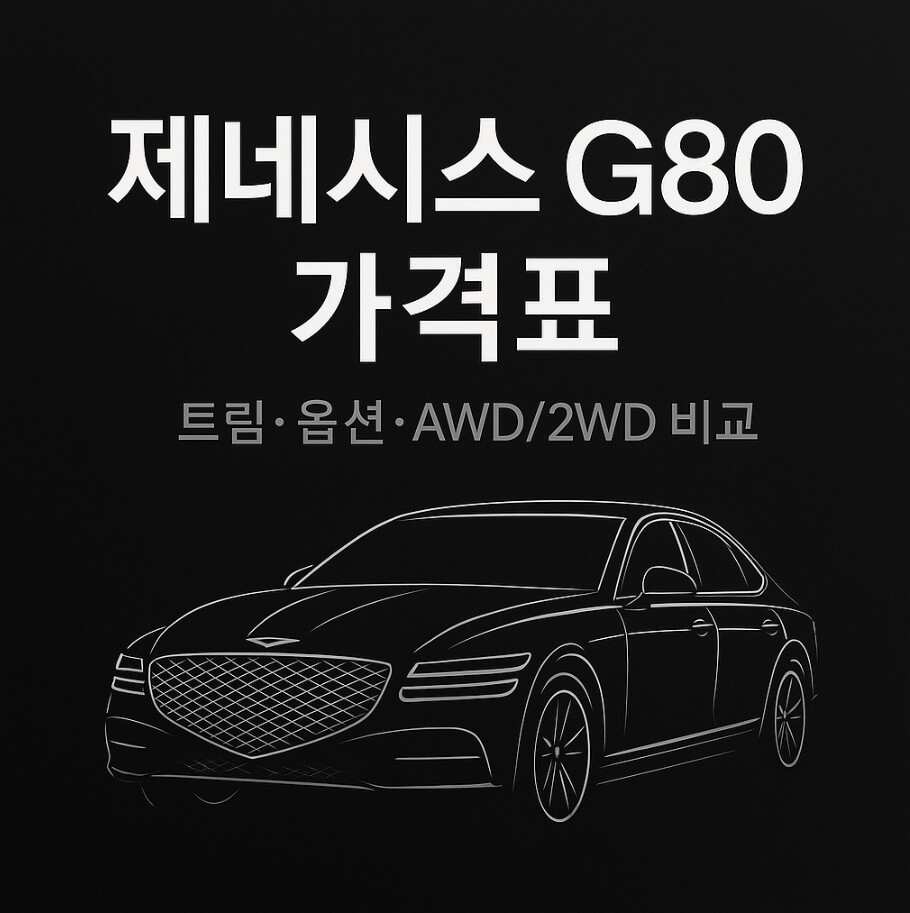 제네시스 G80 가격표