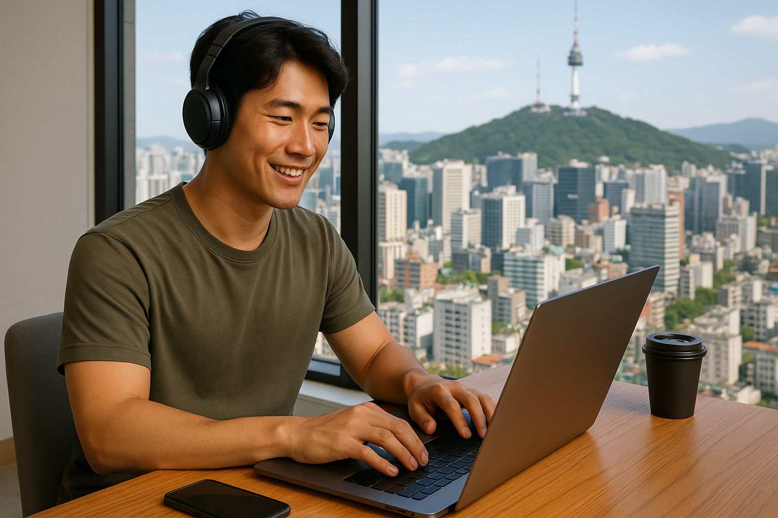 한국에서 원격근무하고 있는 디지털노마드족