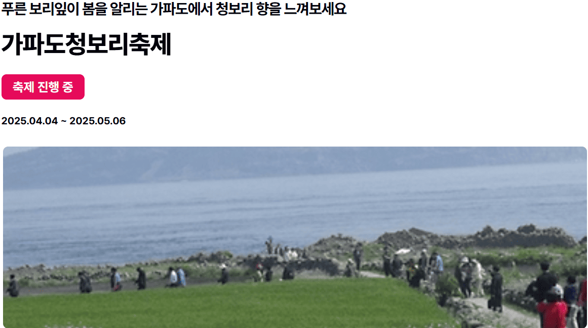 가파도청보리축제