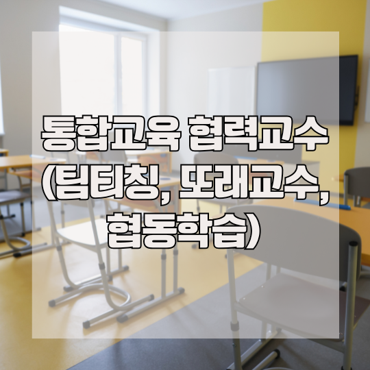 통합교육 협력교수 (팀티칭, 또래교수, 협동학습)