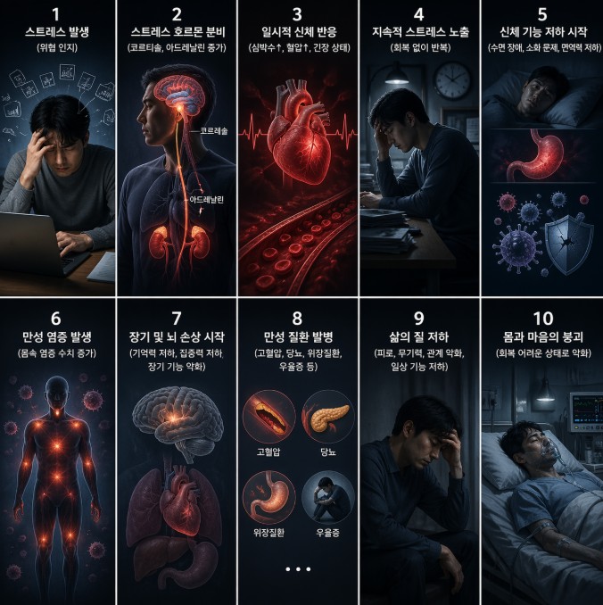 스트레스가 몸을 망치는 과정