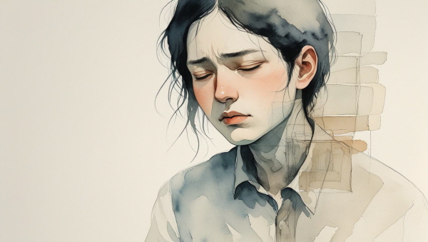 ISFP의 강박장애는 섬세한 감정성과 내면의 질서를 유지하려는 태도에서 비롯됩니다. 조용히 보이지만 그 안에는 혼란을 이겨내려는 강박적 노력이 숨어 있습니다에 관한 그림
