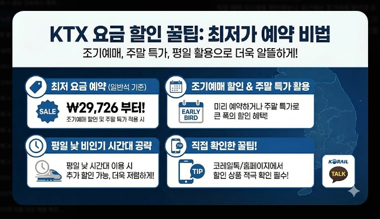 주요 노선 요금(고속버스, KTX, SRT)(2026년 + 전략)