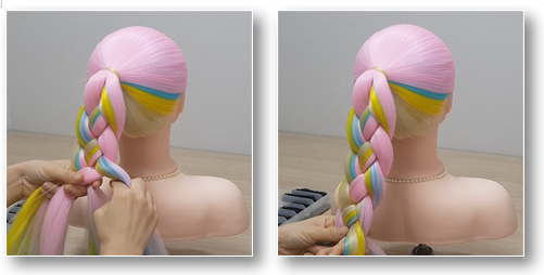 4가닥 땋기헤어스타일 과정2