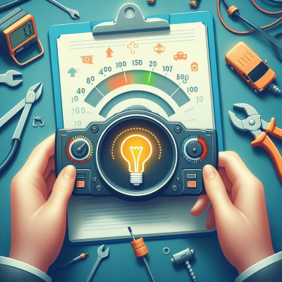 차량 제어 시스템에 대한 디지털 조작, 차량 내부 상태를 점검하는 모습입니다.