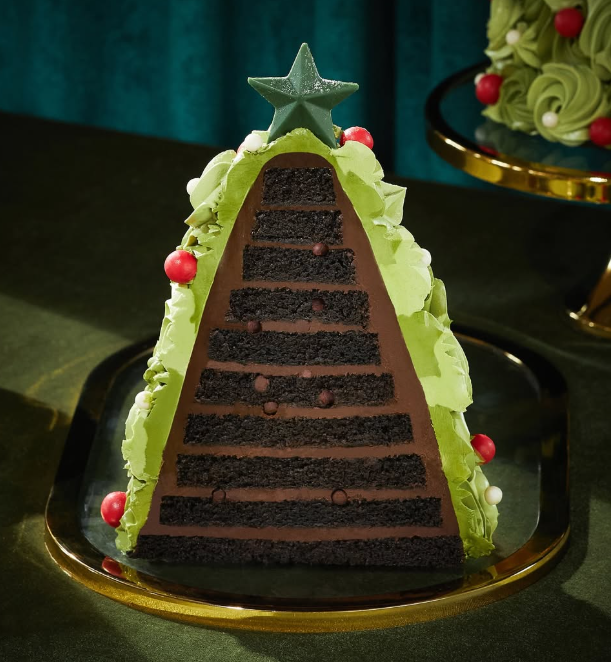 스탁벅스 조선델리 노엘 트리 케이크 단면