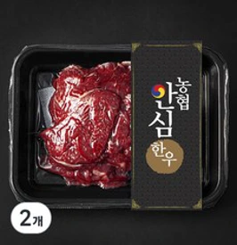 농협안심한우 정육 1+등급 불고기용 (냉장)&#44; 300g&#44; 2개