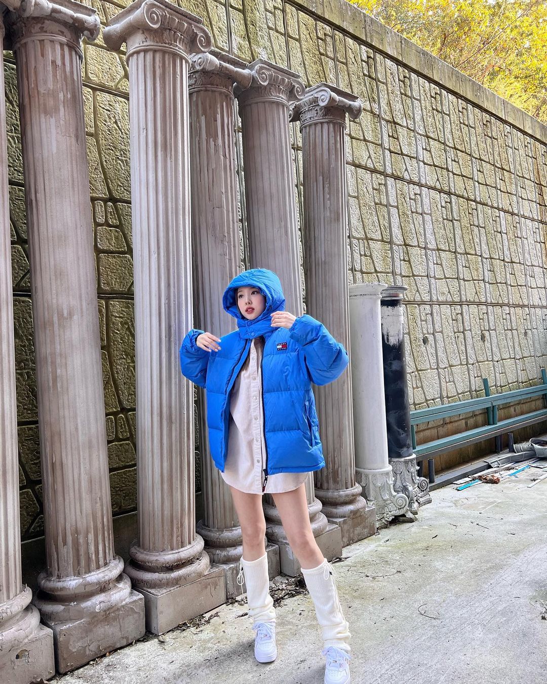 트와이스 나연의 레그 워머 코디 1