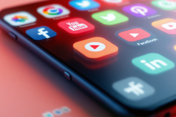 스마트폰 화면에 설치된 다양한 SNS 및 앱 아이콘으로 실손24 앱 설치를 연상케하는 장면