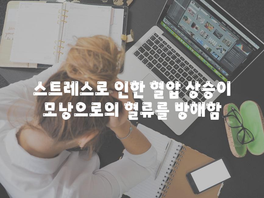 스트레스로 인한 혈압 상승이 모낭으로의 혈류를 방해함