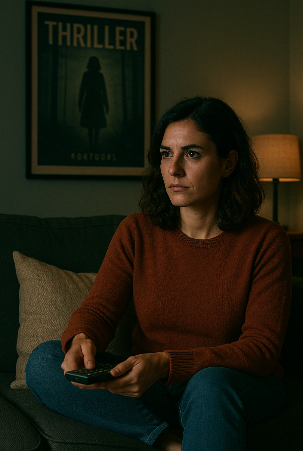 포르투갈의 스릴러 영화를 즐겨보는 30대 여성