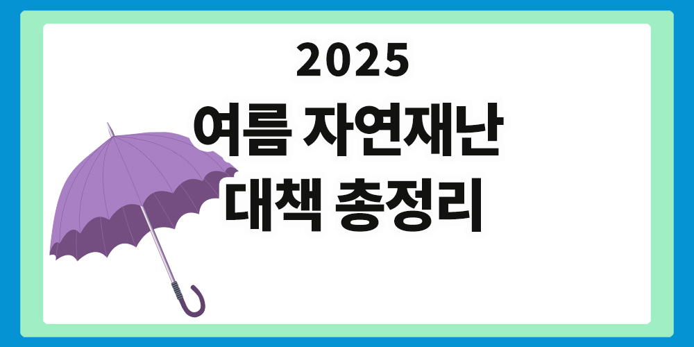 여름 자연재난 대책
