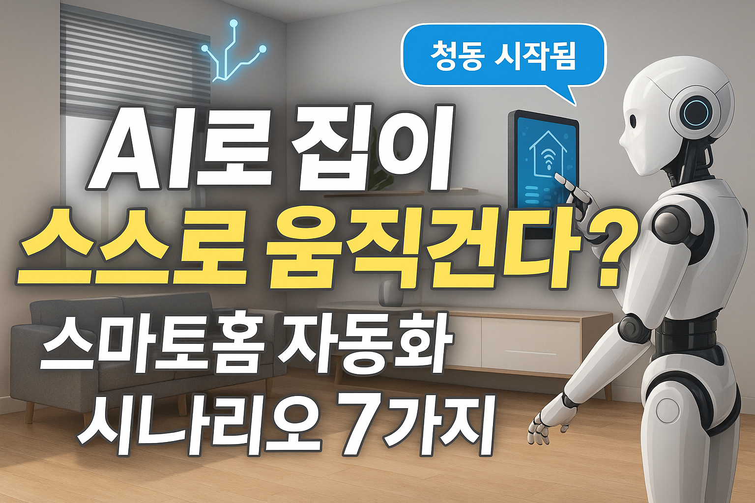 AI로 집이 스스로 움직인다? 스마트홈 자동화 시나리오 7가지