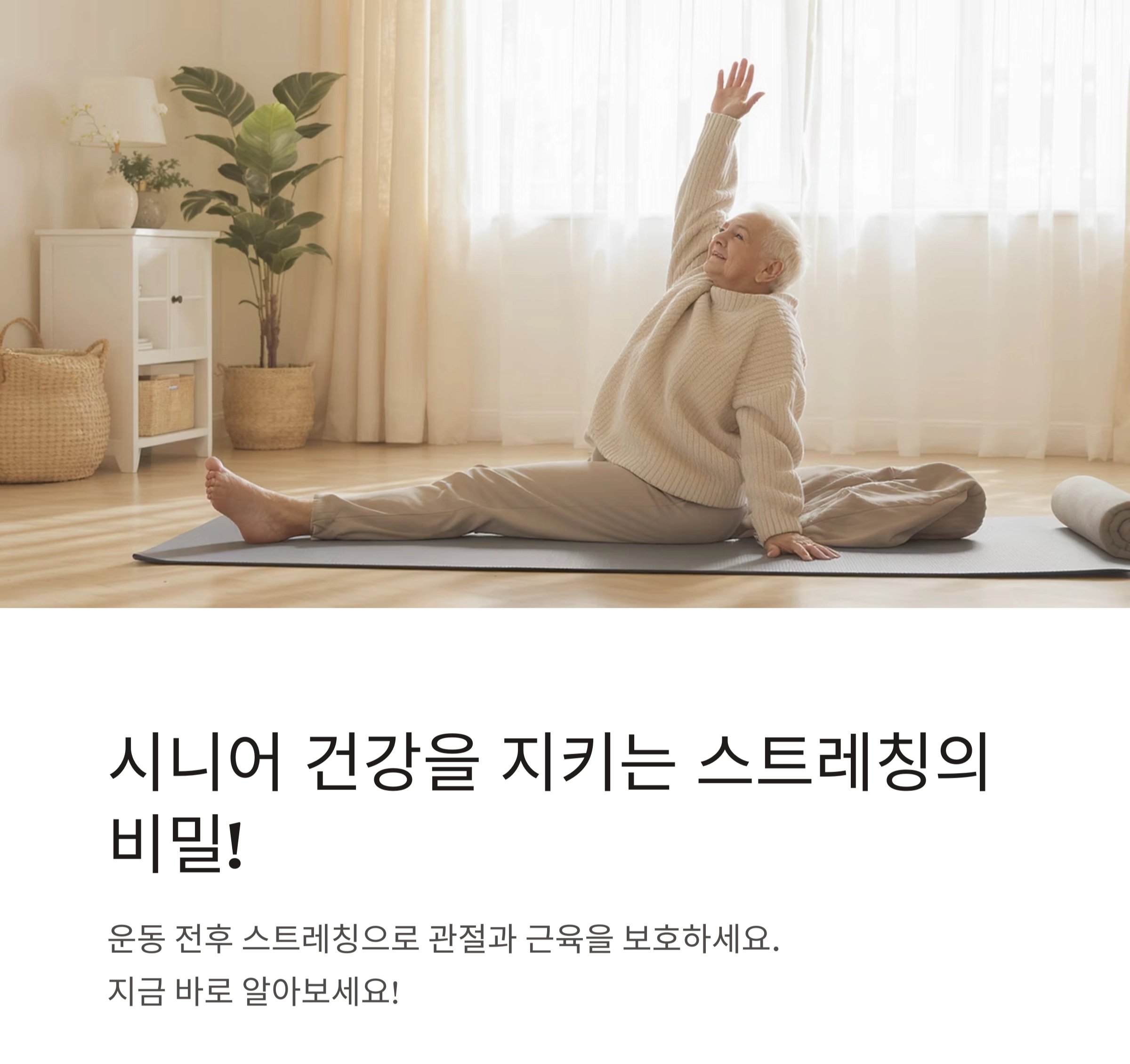 시니어를 위한 운동 전후 스트레칭, 이렇게 하세요!