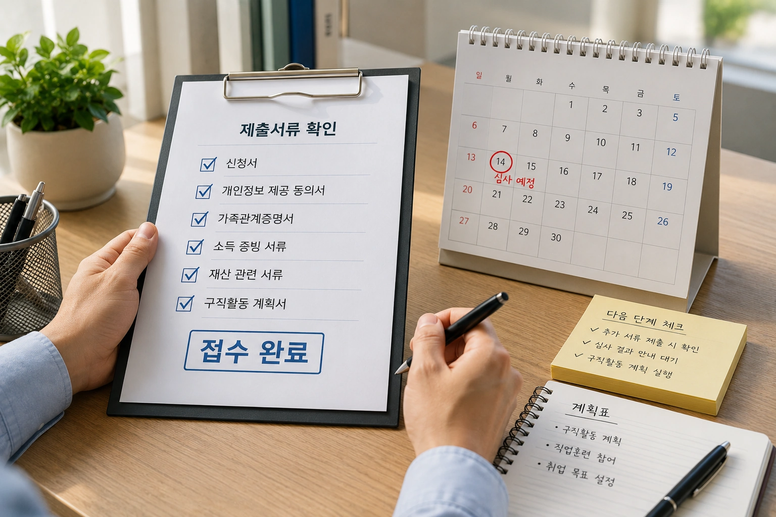 국민취업지원제도 접수 완료 확인
