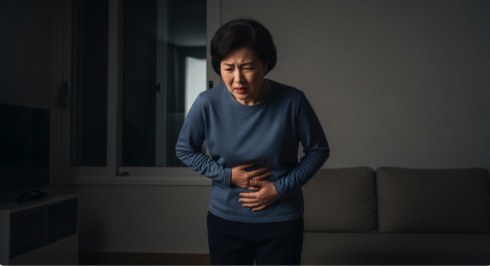 밤에 복부 통증
