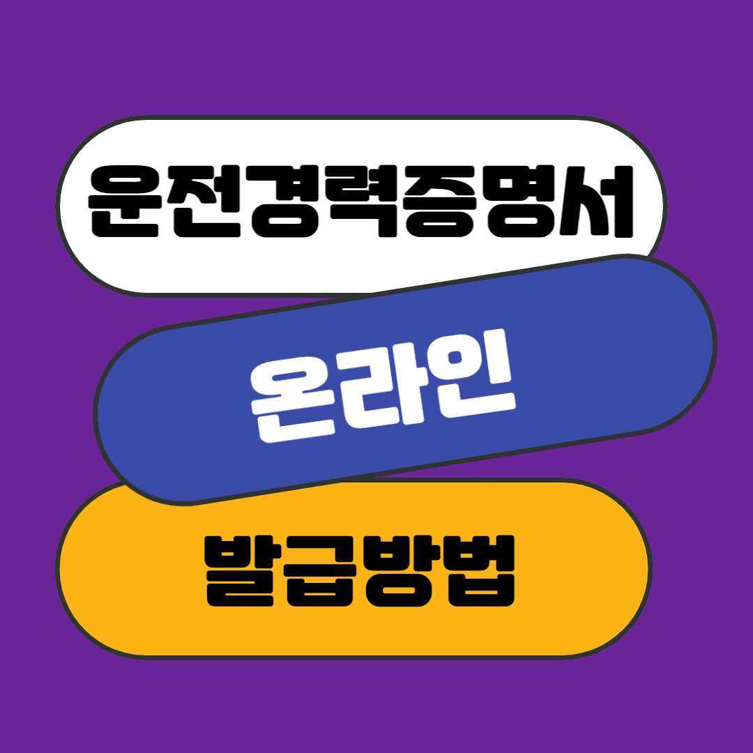 운전경력증명서 인터넷발급
