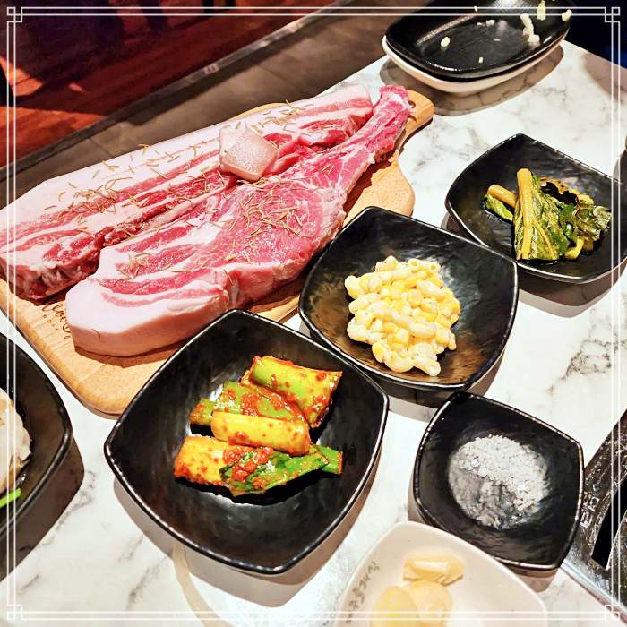 인천 송도 맛집 소고기 꽃등심, 새우살, 양념 갈비살