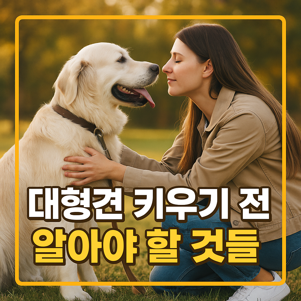 대형견 키우기 전 알아야 할 것들