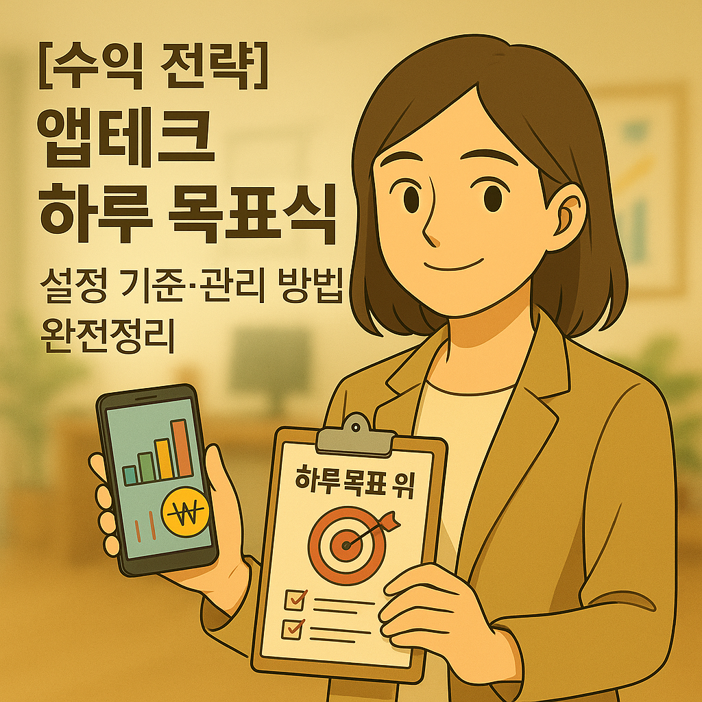 [수익 전략] 앱테크 하루 목표 수익 ｜ 설정 기준·관리 방법 완전정리