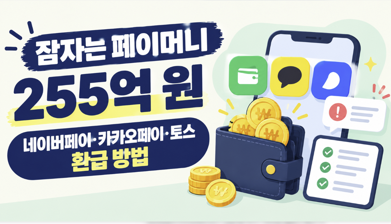 네이버페이·카카오페이·토스 숨은 돈 찾기|잠자는 충전금 환급 방법 총정리