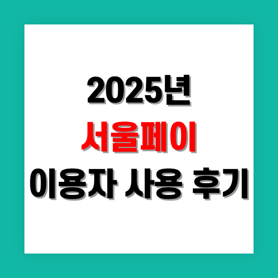 서울페이 실제 이용자 사용 후기