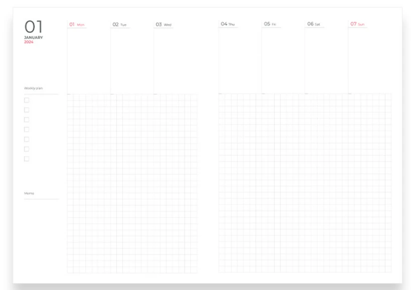 오롬-다이어리-일일-속지