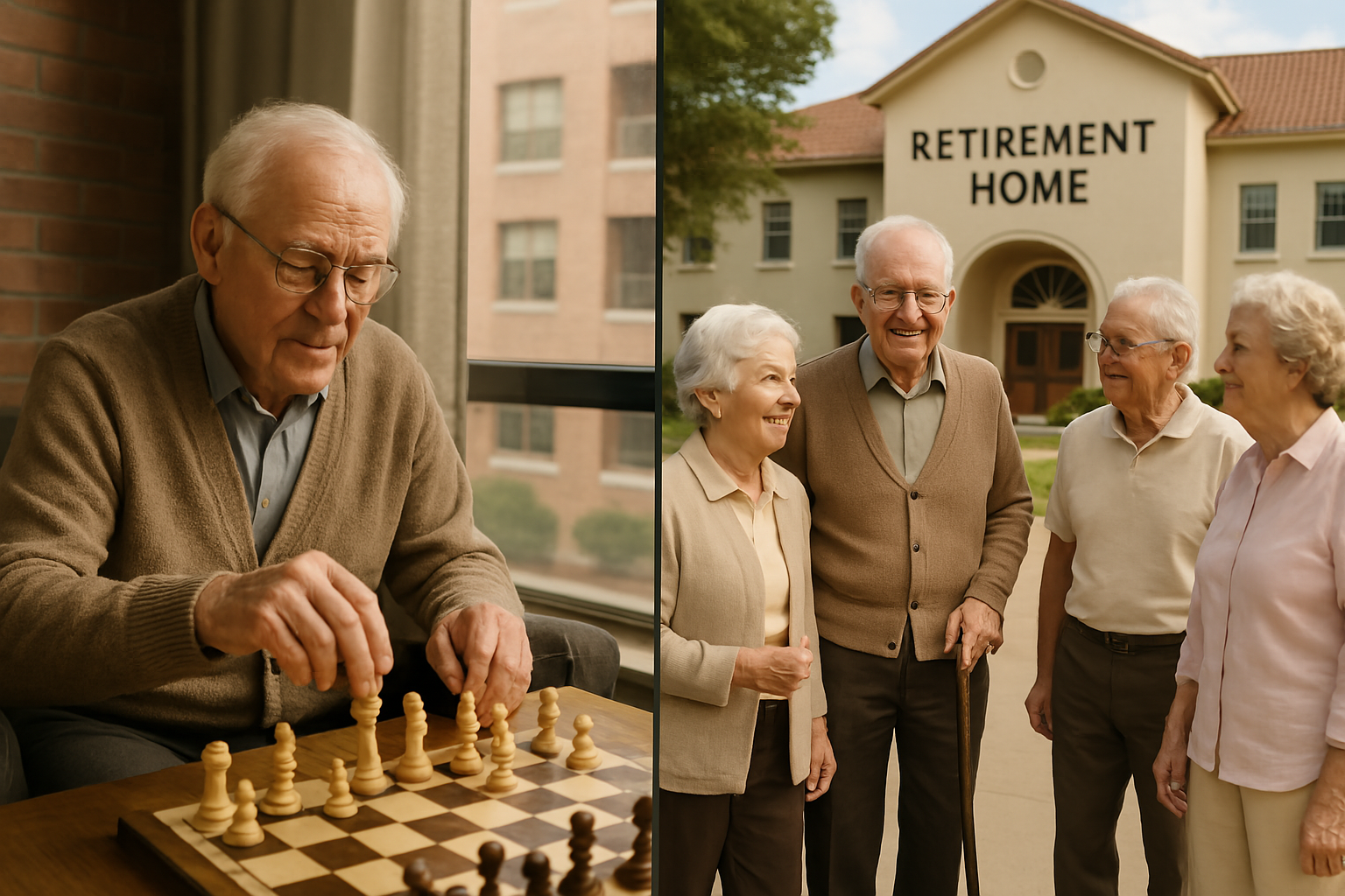 공동주택과 실버타운의 삶 비교 관련 이미지
